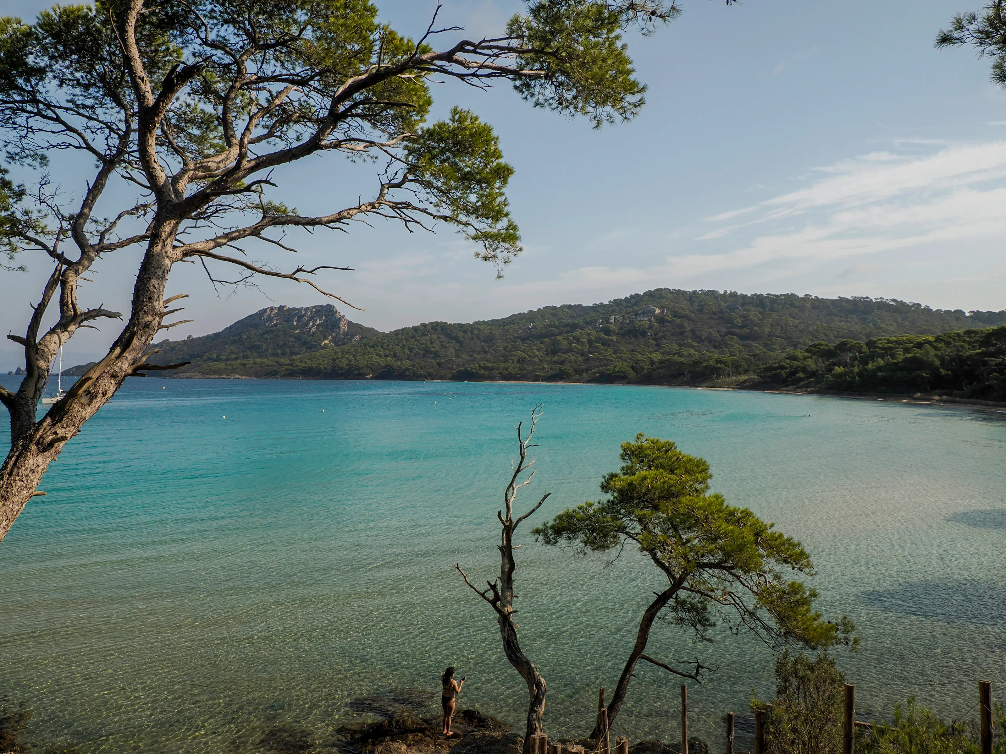 La plage Notre-Dame sur l'île de Porquerolles, à Hyères